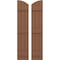 Ekena Millwork Americraft 3-Board (3 Batten) Wood Joined Board-n-Batten Shutters w/Ellipt Top, ARW401BE311X77BTH, PR ARW401BE311X77BTH - alternate 1